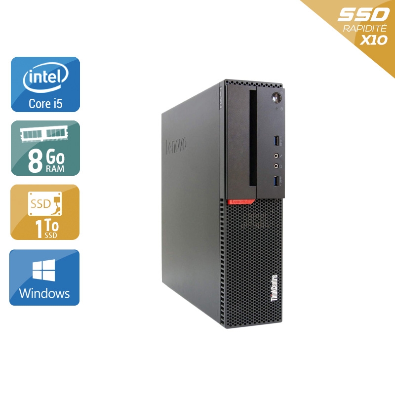 Lenovo ThinkCentre M900 SFF i5 Gen 6 - 8Go RAM 1To SSD Windows 10  État correctOccasion certifiée reconditionnée Bon état -  reconditionné disponible sur Kiatoo