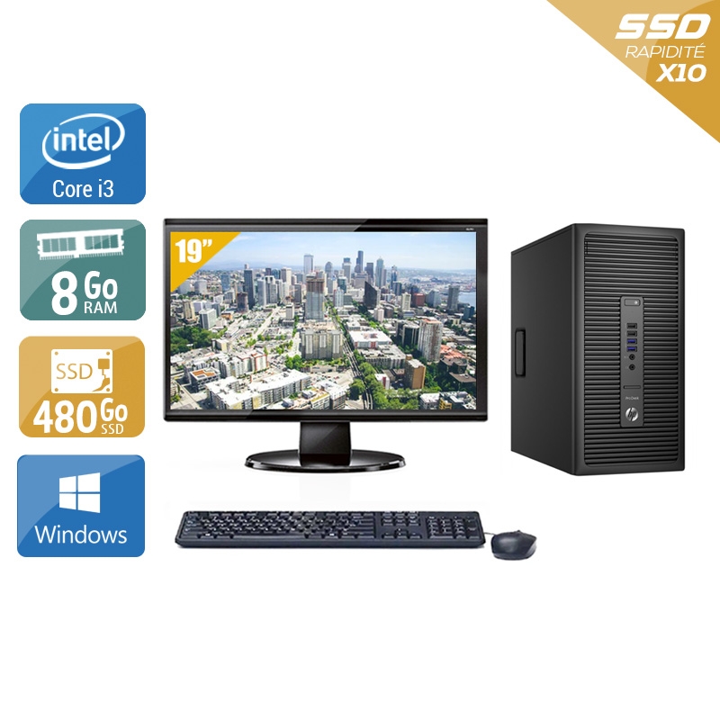 Acheter HP ProDesk 600 G2 Tower i3 Gen 6 + Écran - 19'' 8Go RAM 480Go SSD Windows 10 Très bon étatOccasion certifiée reconditionnée Bon état - 307,50 € HP ProDesk 600 G2 Tower i3 Gen 6 + Écran - 19'' 8Go RAM 480Go SSD Windows 10 Très bon étatOccasion certifiée reconditionnée Bon état - reconditionné disponible sur Kiatoo