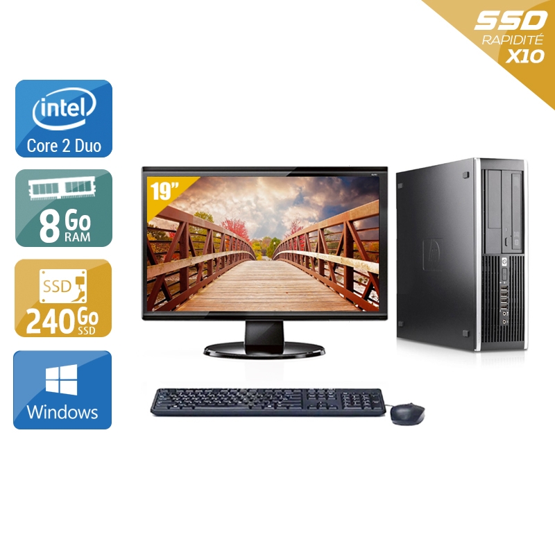 Acheter HP Compaq Pro 6000 SFF Core 2 Duo + Écran - 19'' 8Go RAM 240Go SSD Windows 10 Bon étatOccasion certifiée reconditionnée Bon état - 224,17 € HP Compaq Pro 6000 SFF Core 2 Duo + Écran - 19'' 8Go RAM 240Go SSD Windows 10 Bon étatOccasion certifiée reconditionnée Bon état - reconditionné disponible sur Kiatoo