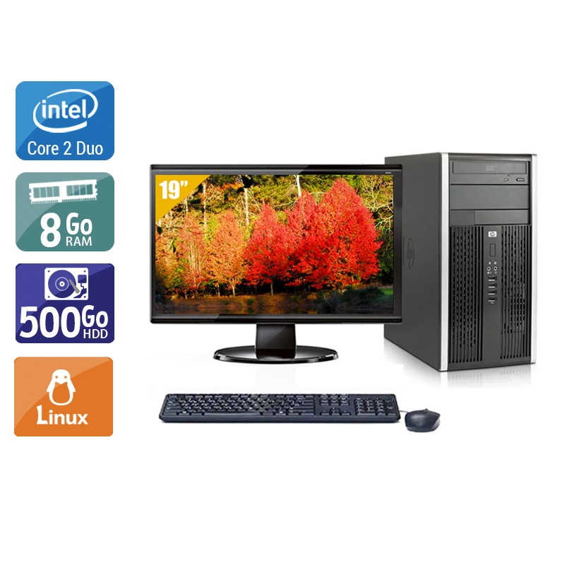 HP Compaq Pro 6000 Tower Core 2 Duo + Écran - 19'' 8Go RAM 500Go HDD Linux  Bon étatOccasion certifiée reconditionnée Bon état -  reconditionné disponible sur Kiatoo