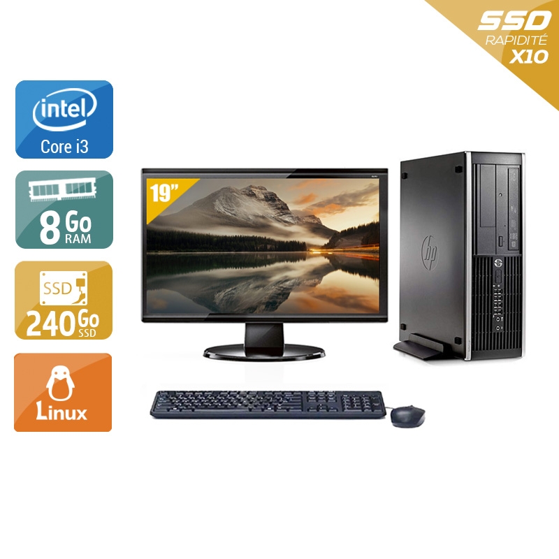 HP Compaq Pro 6200 SFF i3 + Écran - 19'' 8Go RAM 240Go SSD Linux  Bon étatOccasion certifiée reconditionnée Bon état -  reconditionné disponible sur Kiatoo