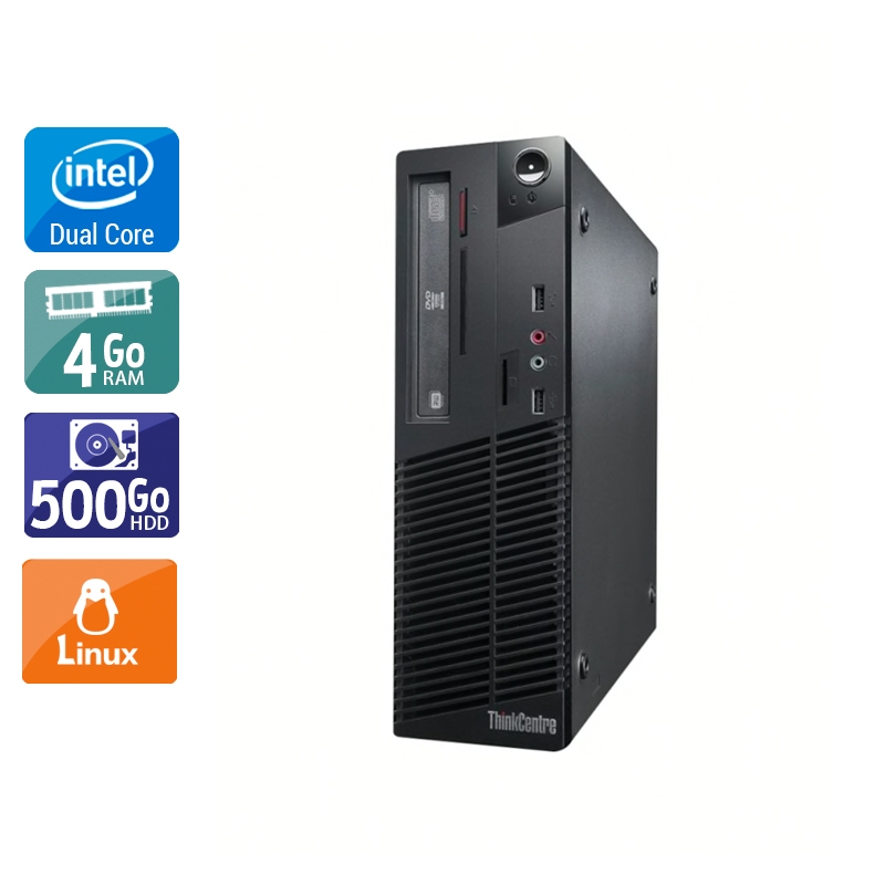 Acheter Lenovo ThinkCentre M70E SFF Dual Core - 4Go RAM 500Go HDD Linux Bon étatOccasion certifiée reconditionnée Bon état - 190,83 € Lenovo ThinkCentre M70E SFF Dual Core - 4Go RAM 500Go HDD Linux Bon étatOccasion certifiée reconditionnée Bon état - reconditionné disponible sur Kiatoo