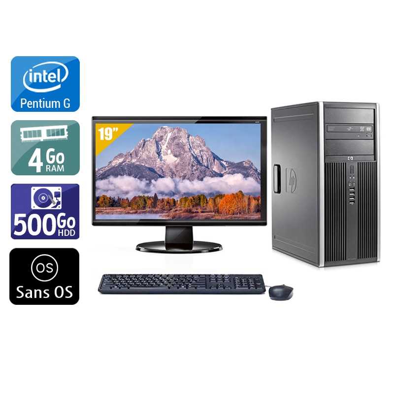 HP Compaq dc5700 Tower Pentium G Dual Core + Écran - 19'' 4Go RAM 500Go HDD Sans OS  Bon étatOccasion certifiée reconditionnée Bon état -  reconditionné disponible sur Kiatoo