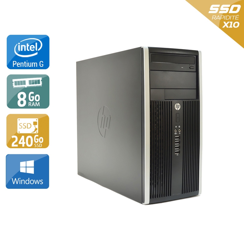 HP Compaq Pro 6200 Tower Pentium G Dual Core - 8Go RAM 240Go SSD Windows 10  État correctOccasion certifiée reconditionnée Bon état -  reconditionné disponible sur Kiatoo