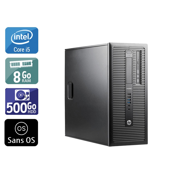 HP ProDesk 600 G1 Tower i5 - 8Go RAM 500Go HDD Sans OS  Bon étatOccasion certifiée reconditionnée  -  reconditionné disponible sur Kiatoo