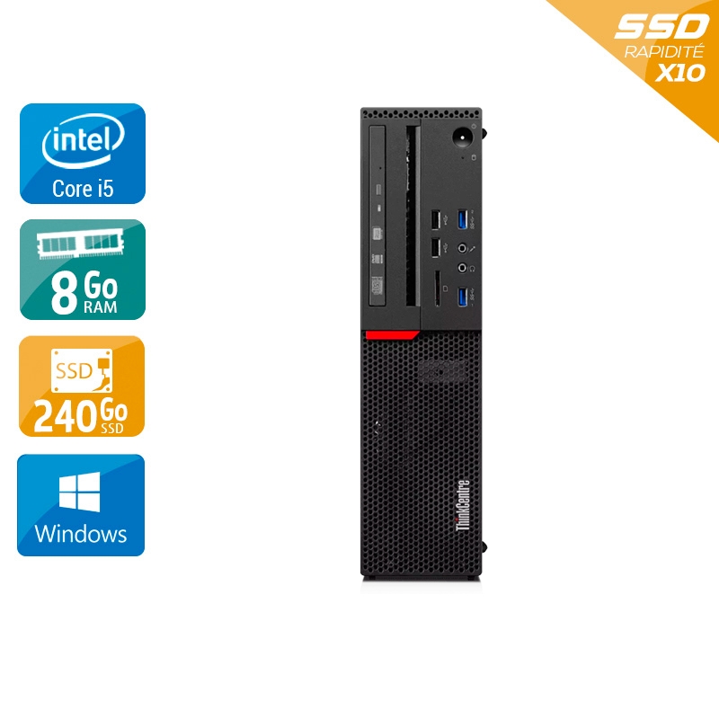 Lenovo ThinkCentre M700 Desktop i5 Gen 6 - 8Go RAM 240Go SSD Windows 10  Bon étatOccasion certifiée reconditionnée Bon état -  reconditionné disponible sur Kiatoo