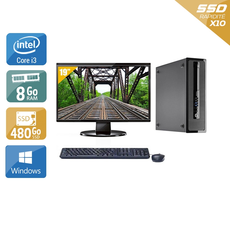Acheter HP ProDesk 400 G2 Tower i3 + Écran - 19'' 8Go RAM 480Go SSD Windows 10 Très bon étatOccasion certifiée reconditionnée Bon état - 307,50 € HP ProDesk 400 G2 Tower i3 + Écran - 19'' 8Go RAM 480Go SSD Windows 10 Très bon étatOccasion certifiée reconditionnée Bon état - reconditionné disponible sur Kiatoo