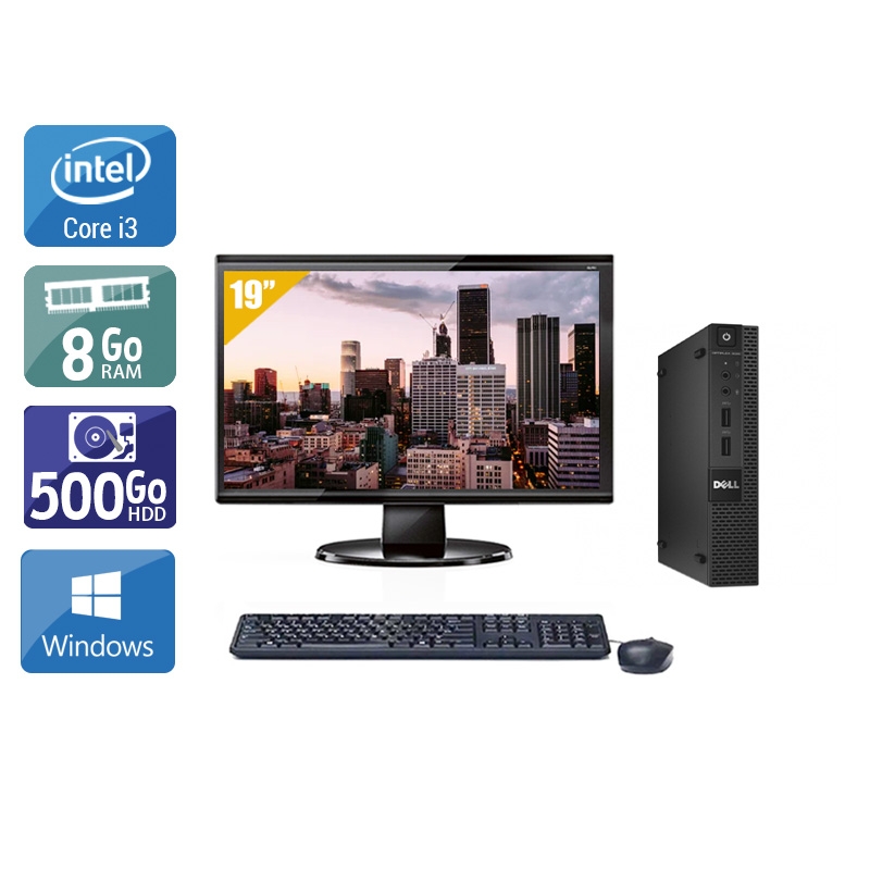 Dell Optiplex 9020M USDT i3 + Écran - 19'' 8Go RAM 500Go HDD Windows 10  Bon étatOccasion certifiée reconditionnée Bon état -  reconditionné disponible sur Kiatoo