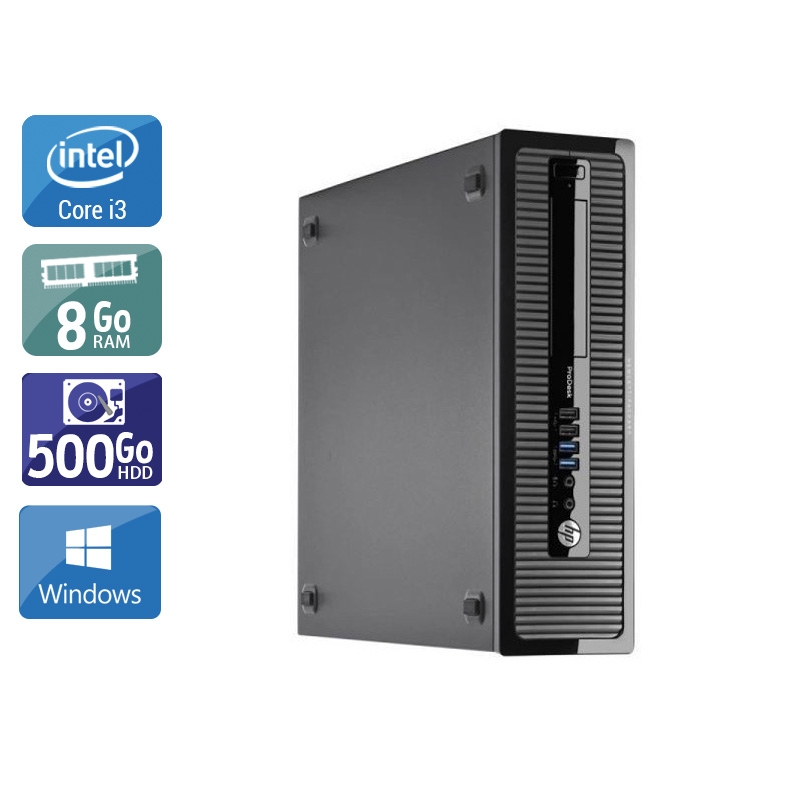 HP ProDesk 400 G2 Tower i3 - 8Go RAM 500Go HDD Windows 10  Bon étatOccasion certifiée reconditionnée Bon état -  reconditionné disponible sur Kiatoo