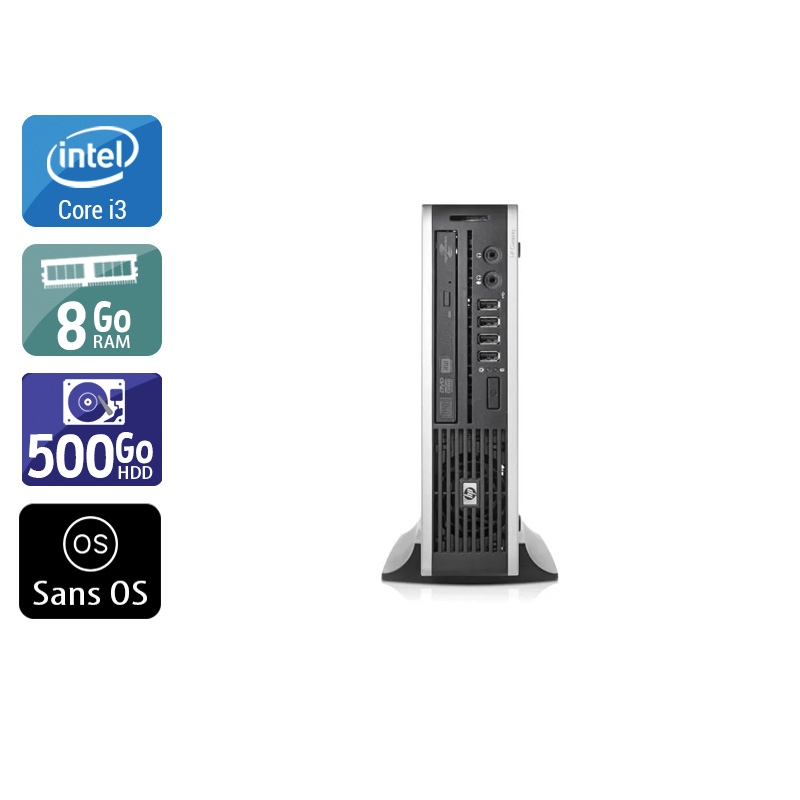 HP Compaq Elite 8300 USDT i3 - 8Go RAM 500Go HDD Sans OS  Bon étatOccasion certifiée reconditionnée Bon état -  reconditionné disponible sur Kiatoo