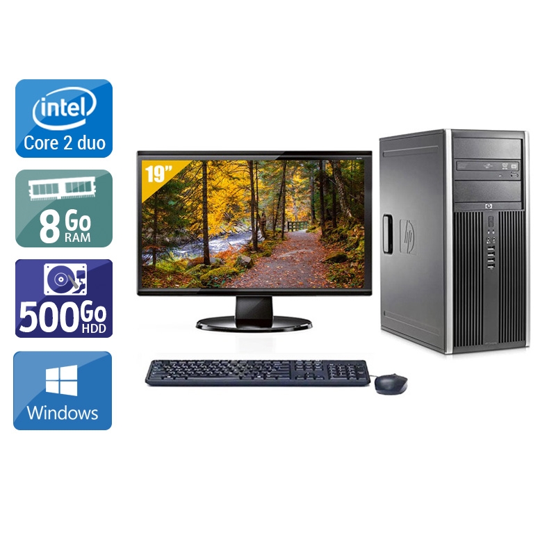 HP Compaq dc7900 Tower Core 2 Duo + Écran - 19'' 8Go RAM 500Go HDD Windows 10  Très bon étatOccasion certifiée reconditionnée Bon état -  reconditionné disponible sur Kiatoo