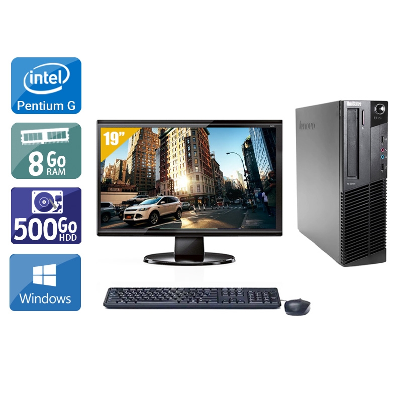 Acheter Lenovo ThinkCentre M91 SFF Pentium G Dual Core + Écran - 19'' 8Go RAM 500Go HDD Windows 10 Bon étatOccasion certifiée reconditionnée Bon état - 282,50 € Lenovo ThinkCentre M91 SFF Pentium G Dual Core + Écran - 19'' 8Go RAM 500Go HDD Windows 10 Bon étatOccasion certifiée reconditionnée Bon état - reconditionné disponible sur Kiatoo