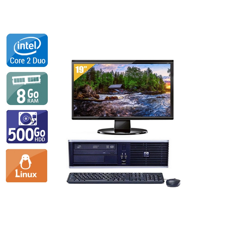 Acheter HP Compaq dc7800 SFF Core 2 Duo + Écran - 19'' 8Go RAM 500Go HDD Linux Très bon étatOccasion certifiée reconditionnée Bon état - 265,84 € HP Compaq dc7800 SFF Core 2 Duo + Écran - 19'' 8Go RAM 500Go HDD Linux Très bon étatOccasion certifiée reconditionnée Bon état - reconditionné disponible sur Kiatoo