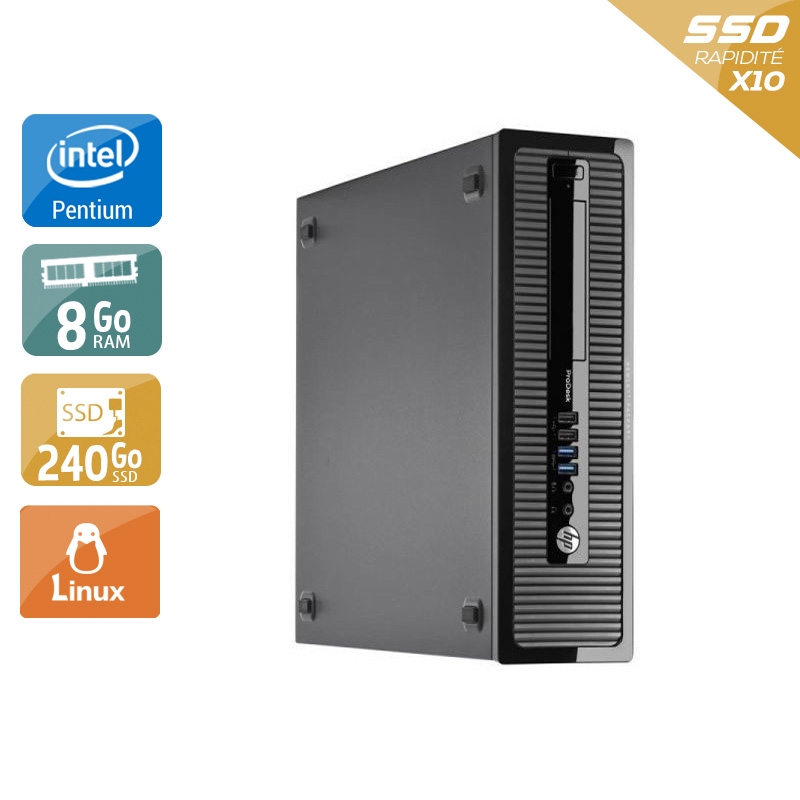 HP ProDesk 400 G1 SFF Pentium G Dual Core - 8Go RAM 240Go SSD Linux  État correctOccasion certifiée reconditionnée Bon état -  reconditionné disponible sur Kiatoo