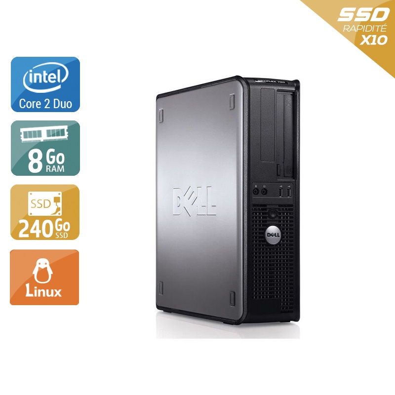 Dell Optiplex 780 SFF Core 2 Duo - 8Go RAM 240Go SSD Linux  Bon étatOccasion certifiée reconditionnée Bon état -  reconditionné disponible sur Kiatoo