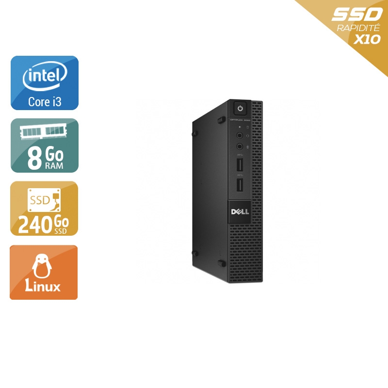 Acheter Dell Optiplex 3020M Micro i3 - 8Go RAM 240Go SSD Linux Bon étatOccasion certifiée reconditionnée Bon état - 190,83 € Dell Optiplex 3020M Micro i3 - 8Go RAM 240Go SSD Linux Bon étatOccasion certifiée reconditionnée Bon état - reconditionné disponible sur Kiatoo