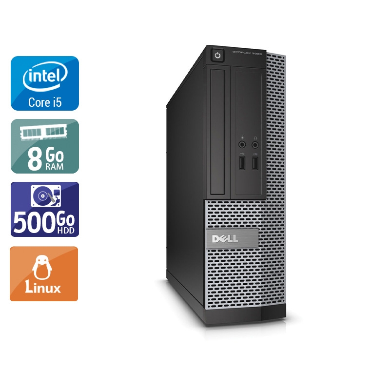 Dell Optiplex 3020 SFF i5 - 8Go RAM 500Go HDD Linux  Bon étatOccasion certifiée reconditionnée Bon état -  reconditionné disponible sur Kiatoo