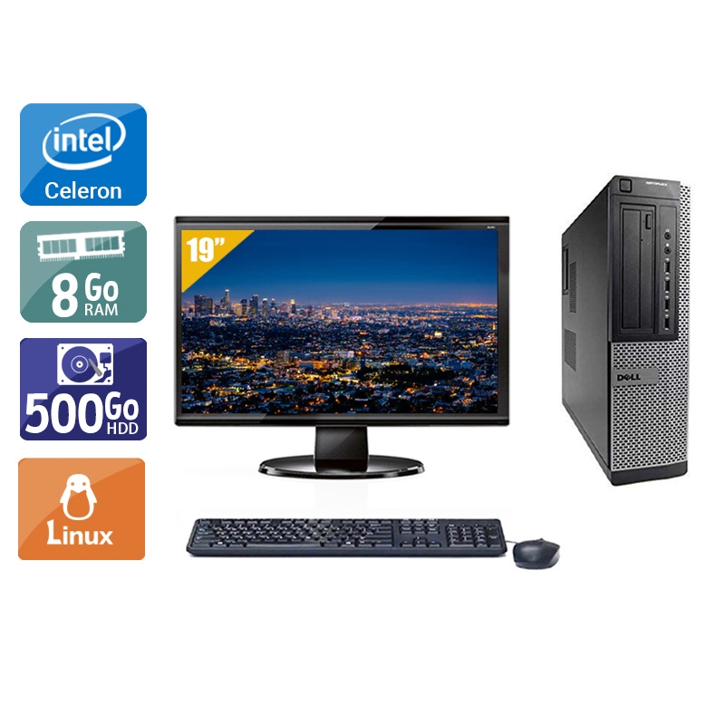 Dell Optiplex 390 Desktop Celeron Dual Core + Écran - 19'' 8Go RAM 500Go HDD Linux  Bon étatOccasion certifiée reconditionnée Bon état -  reconditionné disponible sur Kiatoo