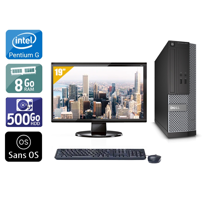 Dell Optiplex 390 Desktop Pentium G Dual Core + Écran - 19'' 8Go RAM 500Go HDD Sans OS  Bon étatOccasion certifiée reconditionnée Bon état -  reconditionné disponible sur Kiatoo