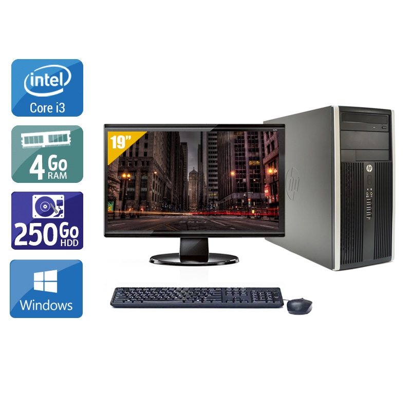 HP Compaq Pro 6200 Tower i3 + Écran - 19'' 4Go RAM 250Go HDD Windows 10  Bon étatOccasion certifiée reconditionnée Bon état -  reconditionné disponible sur Kiatoo
