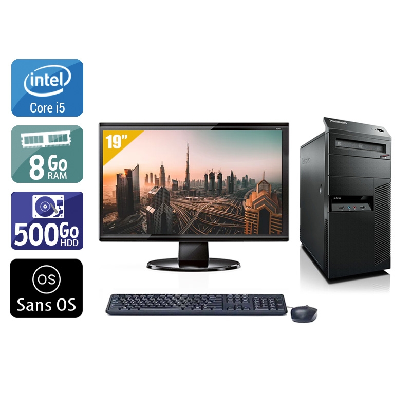 Acheter Lenovo ThinkCentre M90 Tower i5 + Écran - 19'' 8Go RAM 500Go HDD Sans OS Bon étatOccasion certifiée reconditionnée Bon état - 224,17 € Lenovo ThinkCentre M90 Tower i5 + Écran - 19'' 8Go RAM 500Go HDD Sans OS Bon étatOccasion certifiée reconditionnée Bon état - reconditionné disponible sur Kiatoo