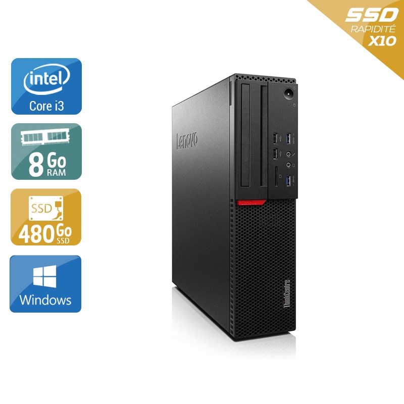 Lenovo ThinkCentre M700 SFF i3 Gen 6 - 8Go RAM 480Go SSD Windows 10  Très bon étatOccasion certifiée reconditionnée Bon état -  reconditionné disponible sur Kiatoo