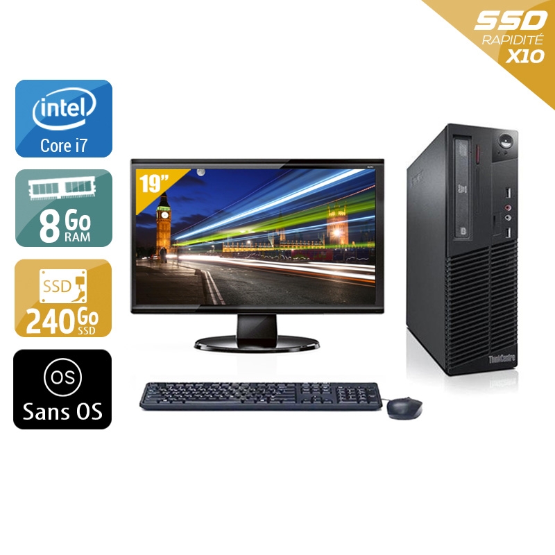 Acheter Lenovo ThinkCentre M72E SFF i7 + Écran - 19'' 8Go RAM 240Go SSD Sans OS Bon étatOccasion certifiée reconditionnée Bon état - 224,17 € Lenovo ThinkCentre M72E SFF i7 + Écran - 19'' 8Go RAM 240Go SSD Sans OS Bon étatOccasion certifiée reconditionnée Bon état - reconditionné disponible sur Kiatoo