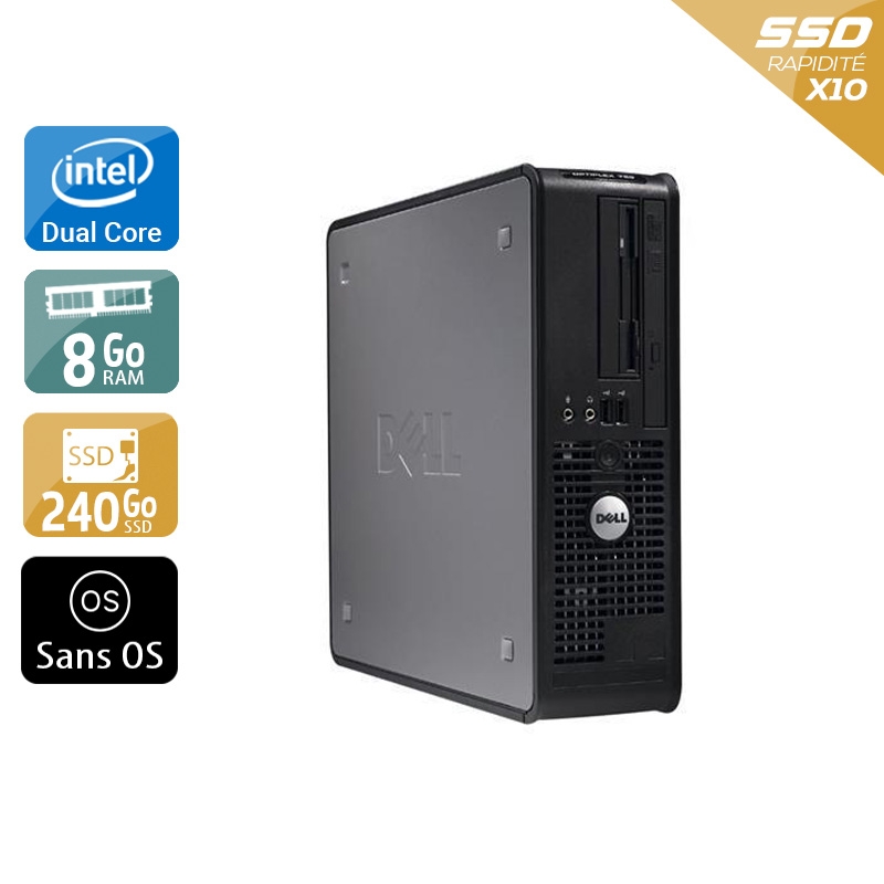 Dell Optiplex 380 SFF Dual Core - 8Go RAM 240Go SSD Sans OS  Très bon étatOccasion certifiée reconditionnée Bon état -  reconditionné disponible sur Kiatoo