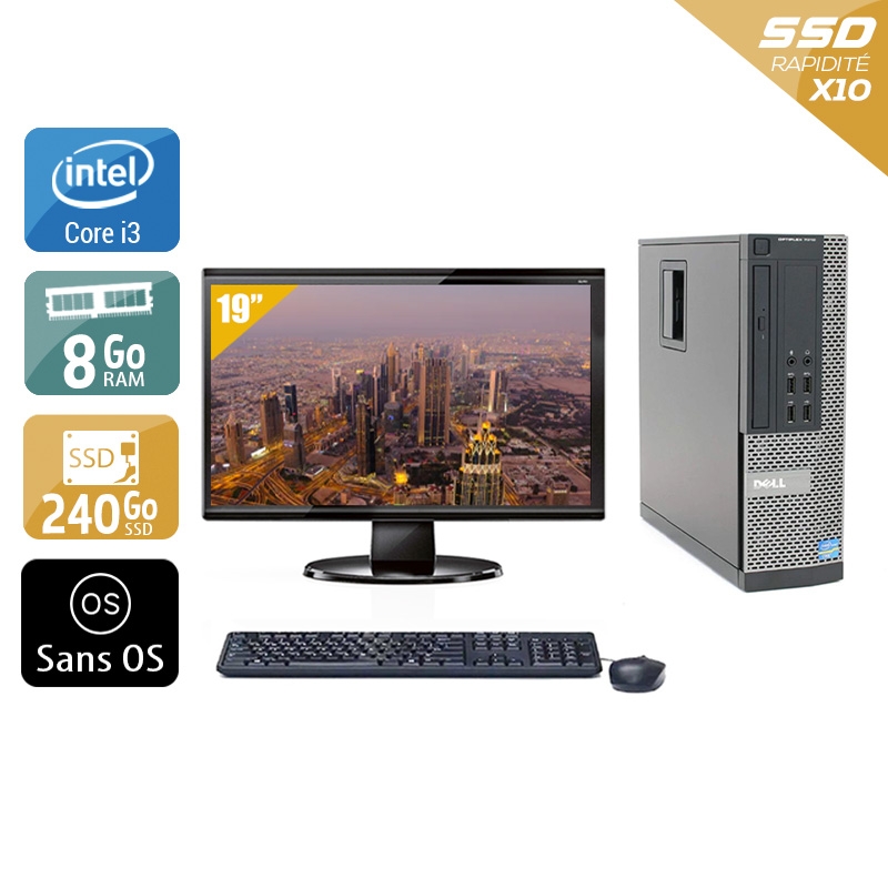 Acheter Dell Optiplex 790 SFF i3 + Écran - 19'' 8Go RAM 240Go SSD Sans OS Bon étatOccasion certifiée reconditionnée Bon état - 224,17 € Dell Optiplex 790 SFF i3 + Écran - 19'' 8Go RAM 240Go SSD Sans OS Bon étatOccasion certifiée reconditionnée Bon état - reconditionné disponible sur Kiatoo