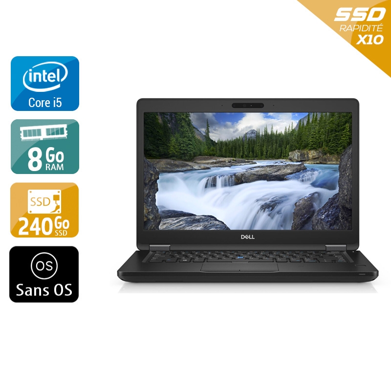 Dell Latitude 5490 14'' i5 Gen 7 - 8Go RAM 240Go SSD Sans OS  Bon étatOccasion certifiée reconditionnée Bon état -  reconditionné disponible sur Kiatoo