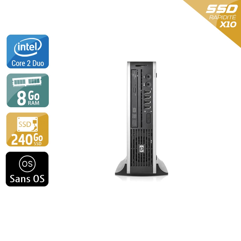 HP Compaq Elite 8000 USDT Core 2 Duo - 8Go RAM 240Go SSD Sans OS  Bon étatOccasion certifiée reconditionnée Bon état -  reconditionné disponible sur Kiatoo