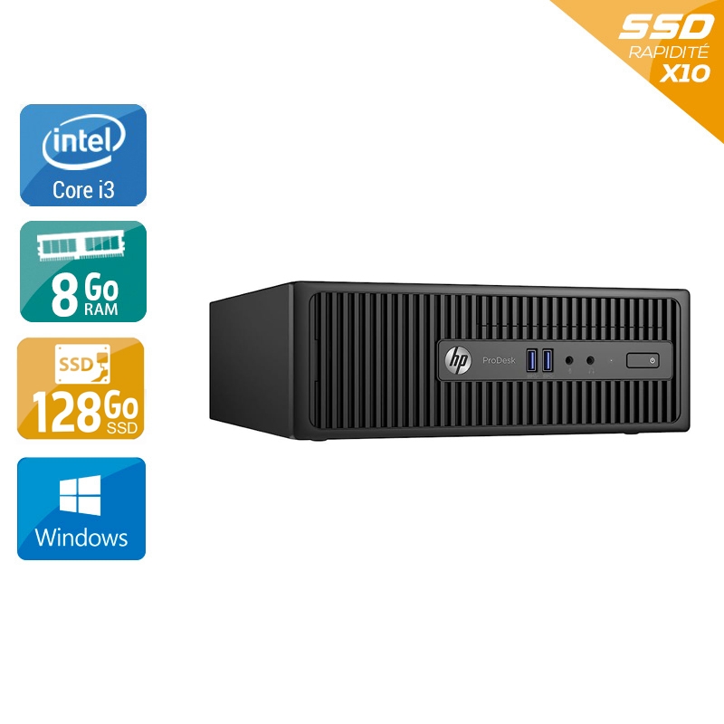 Acheter HP ProDesk 400 G3 SFF i3 Gen 6 - 8Go RAM 120Go SSD Windows 10 État correctOccasion certifiée reconditionnée Bon état - 165,83 € HP ProDesk 400 G3 SFF i3 Gen 6 - 8Go RAM 120Go SSD Windows 10 État correctOccasion certifiée reconditionnée Bon état - reconditionné disponible sur Kiatoo
