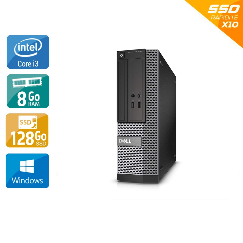 Dell Optiplex 3020 Desktop i3 - 8Go RAM 128Go SSD Windows 10  Très bon étatOccasion certifiée reconditionnée Bon état -  reconditionné disponible sur Kiatoo