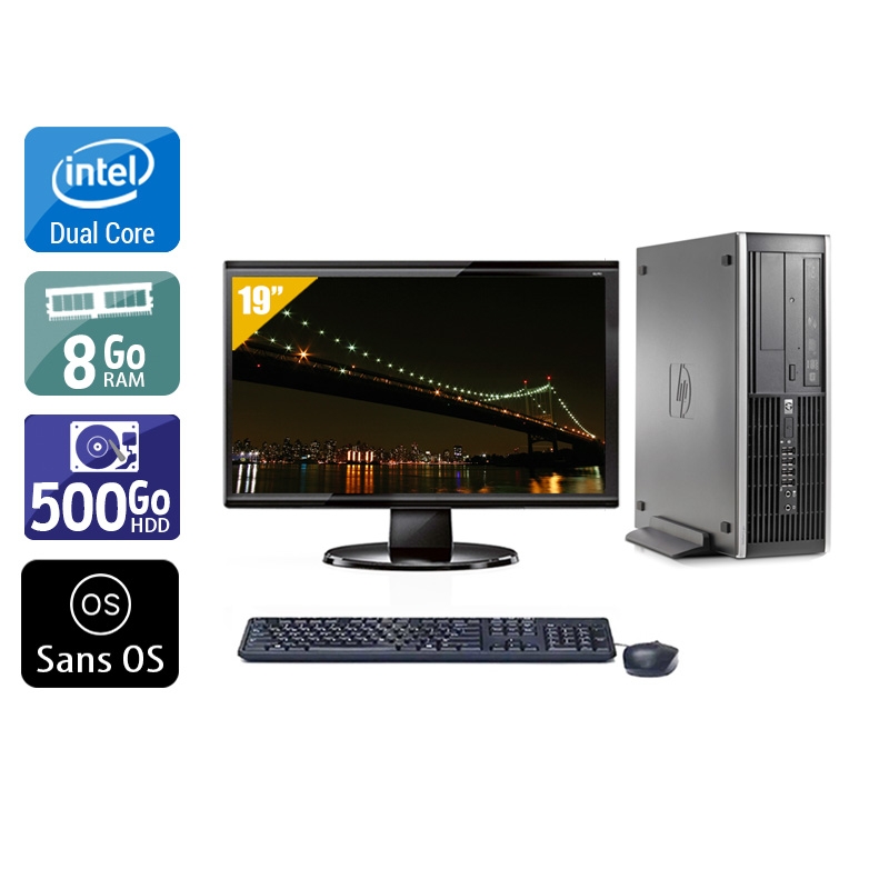 Acheter HP Compaq Elite 8000 SFF Dual Core + Écran - 19'' 8Go RAM 500Go HDD Sans OS Bon étatOccasion certifiée reconditionnée Bon état - 224,17 € HP Compaq Elite 8000 SFF Dual Core + Écran - 19'' 8Go RAM 500Go HDD Sans OS Bon étatOccasion certifiée reconditionnée Bon état - reconditionné disponible sur Kiatoo