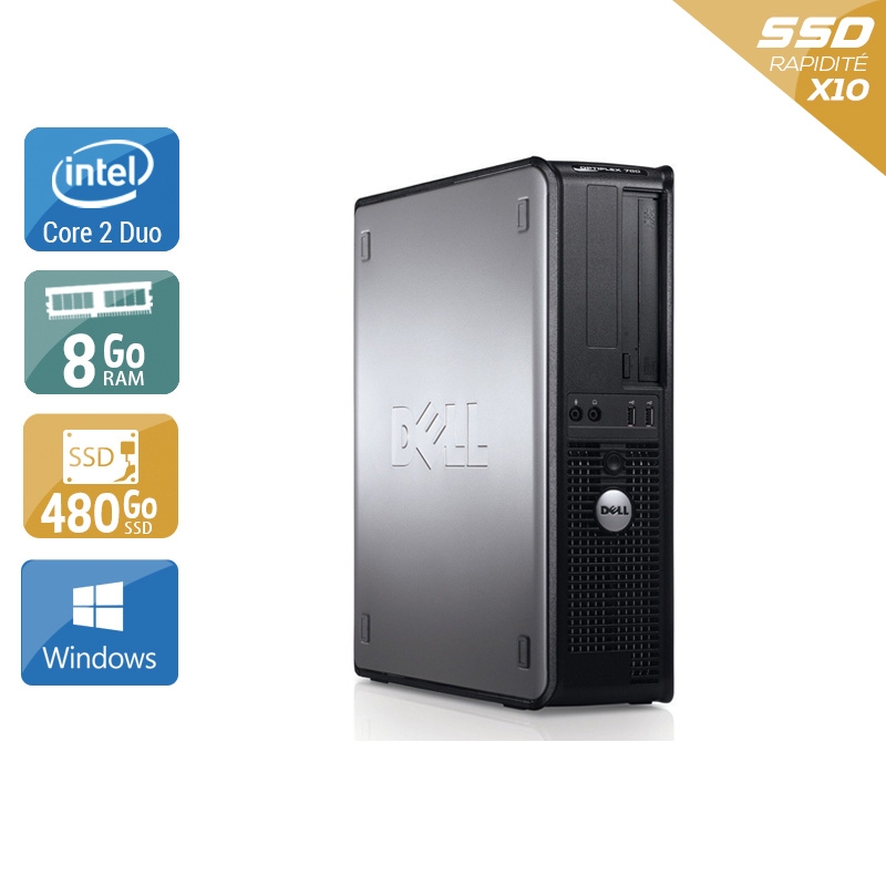 Dell Optiplex 760 Desktop Core 2 Duo - 8Go RAM 480Go SSD Windows 10  Très bon étatOccasion certifiée reconditionnée Bon état -  reconditionné disponible sur Kiatoo