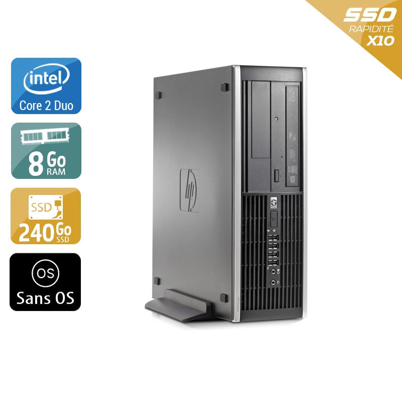 HP Compaq Elite 8000 SFF Core 2 Duo - 8Go RAM 240Go SSD Sans OS  Très bon étatOccasion certifiée reconditionnée Bon état -  reconditionné disponible sur Kiatoo