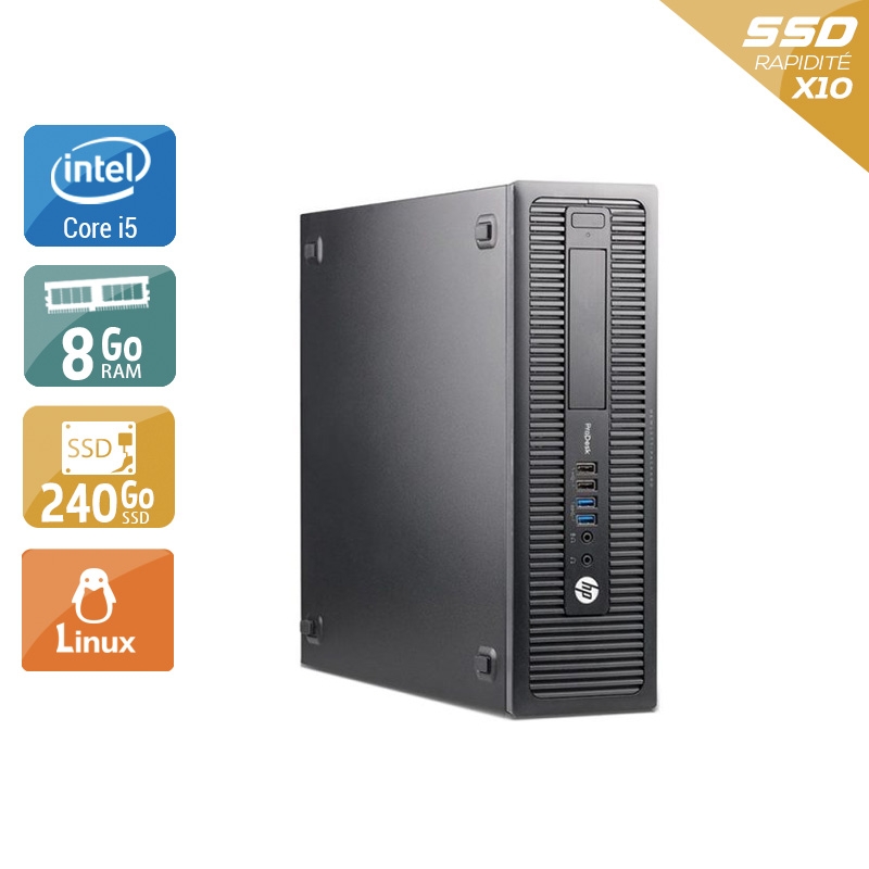 HP ProDesk 600 G2 SFF i5 Gen 6 - 8Go RAM 240Go SSD Linux  Bon étatOccasion certifiée reconditionnée Bon état -  reconditionné disponible sur Kiatoo