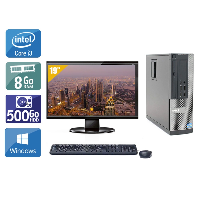 Dell Optiplex 790 SFF i3 + Écran - 19'' 8Go RAM 500Go HDD Windows 10  Très bon étatOccasion certifiée reconditionnée Bon état -  reconditionné disponible sur Kiatoo