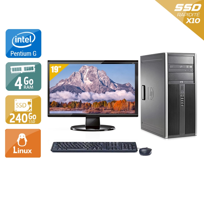 HP Compaq dc5700 Tower Pentium G Dual Core + Écran - 19'' 4Go RAM 240Go SSD Linux  Bon étatOccasion certifiée reconditionnée Bon état -  reconditionné disponible sur Kiatoo