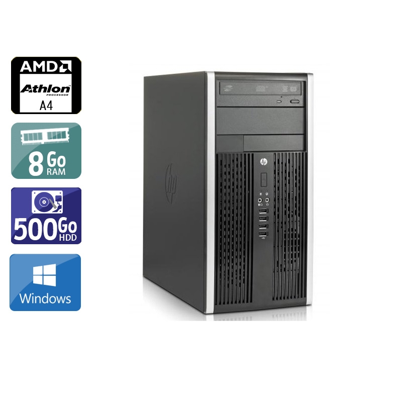 HP Compaq Pro 6305 Tower AMD A4 - 8Go RAM 500Go HDD Windows 10  État correctOccasion certifiée reconditionnée Bon état -  reconditionné disponible sur Kiatoo