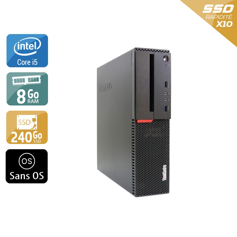 Acheter Lenovo ThinkCentre M900 SFF i5 Gen 6 - 8Go RAM 240Go SSD Sans OS État correctOccasion certifiée reconditionnée Bon état - 165,83 € Lenovo ThinkCentre M900 SFF i5 Gen 6 - 8Go RAM 240Go SSD Sans OS État correctOccasion certifiée reconditionnée Bon état - reconditionné disponible sur Kiatoo