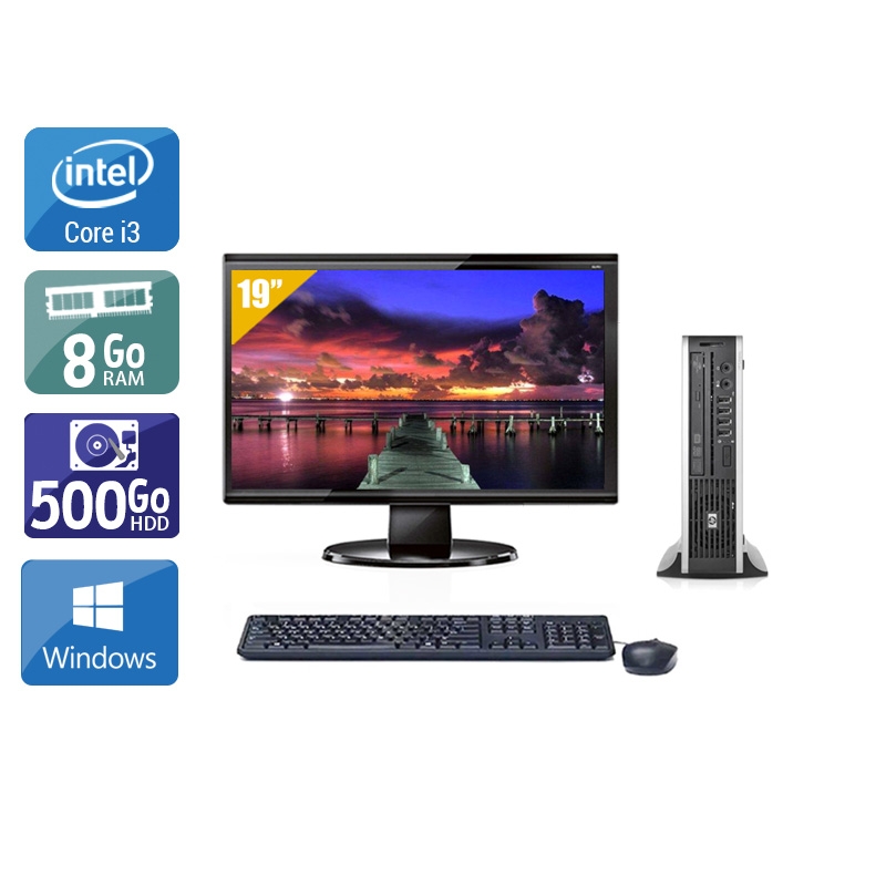 HP Compaq Elite 8300 USDT i3 + Écran - 19'' 8Go RAM 500Go HDD Windows 10  Bon étatOccasion certifiée reconditionnée Bon état -  reconditionné disponible sur Kiatoo