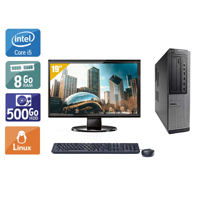 Dell Optiplex 7010 Desktop i5 + Écran - 19'' 8Go RAM 500Go HDD Linux  État correctOccasion certifiée reconditionnée Bon état -  reconditionné disponible sur Kiatoo