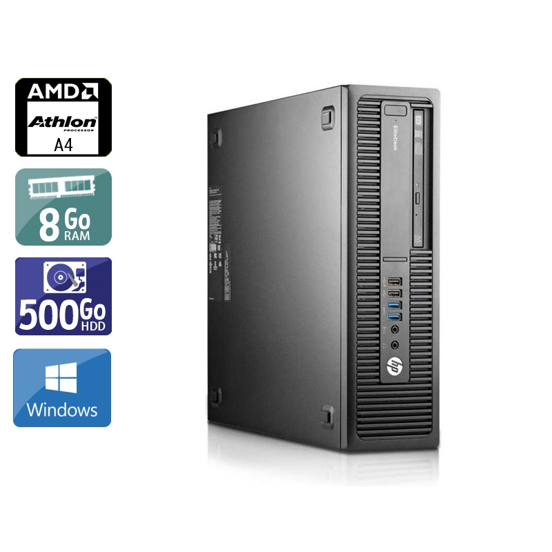 Acheter HP EliteDesk 705 G1 SFF AMD A4 - 8Go RAM 500Go HDD Windows 10 Très bon étatOccasion certifiée reconditionnée Bon état - 232,50 € HP EliteDesk 705 G1 SFF AMD A4 - 8Go RAM 500Go HDD Windows 10 Très bon étatOccasion certifiée reconditionnée Bon état - reconditionné disponible sur Kiatoo