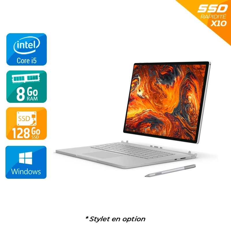 Microsoft Surface Book 13,5'' i5 Gen 6 8Go RAM 128Go SSD Windows 10  Bon étatOccasion certifiée reconditionnée Bon état -  reconditionné disponible sur Kiatoo