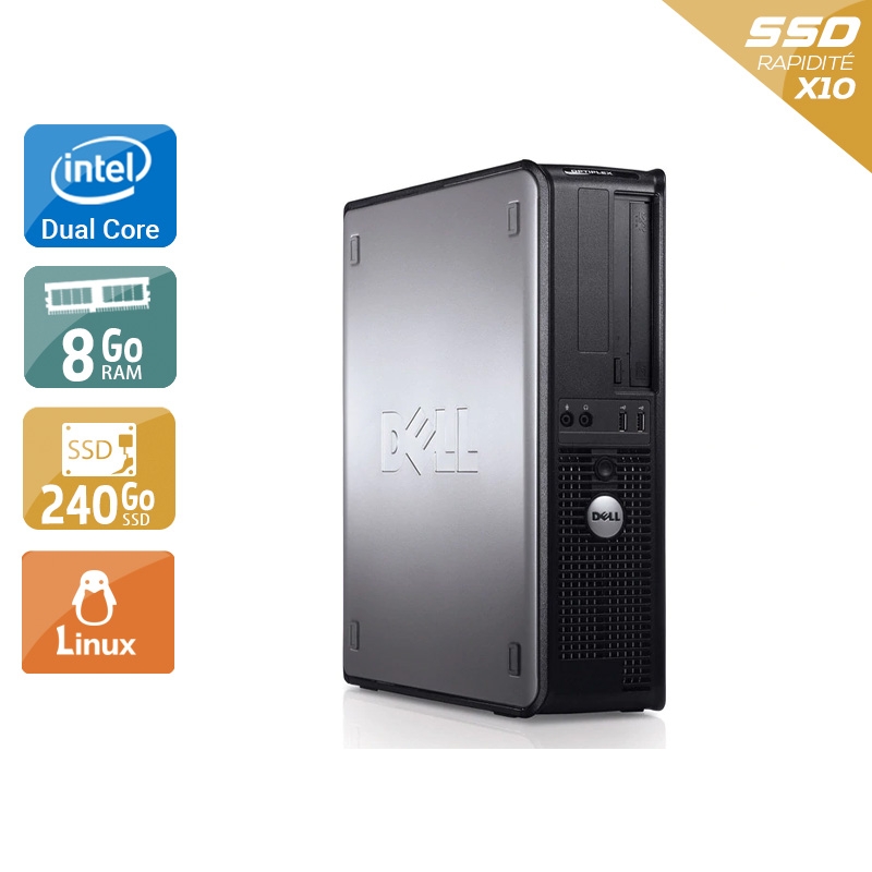 Dell Optiplex 780 Desktop Dual Core - 8Go RAM 240Go SSD Linux  Bon étatOccasion certifiée reconditionnée Bon état -  reconditionné disponible sur Kiatoo