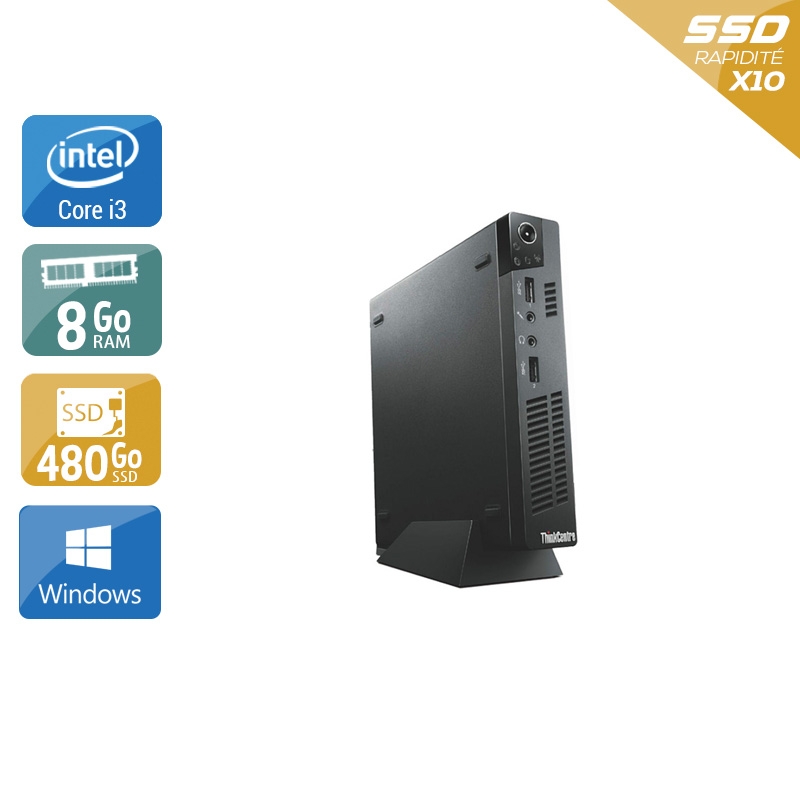 Lenovo ThinkCentre M72E Tiny i3 - 8Go RAM 480Go SSD Windows 10  Bon étatOccasion certifiée reconditionnée Bon état -  reconditionné disponible sur Kiatoo