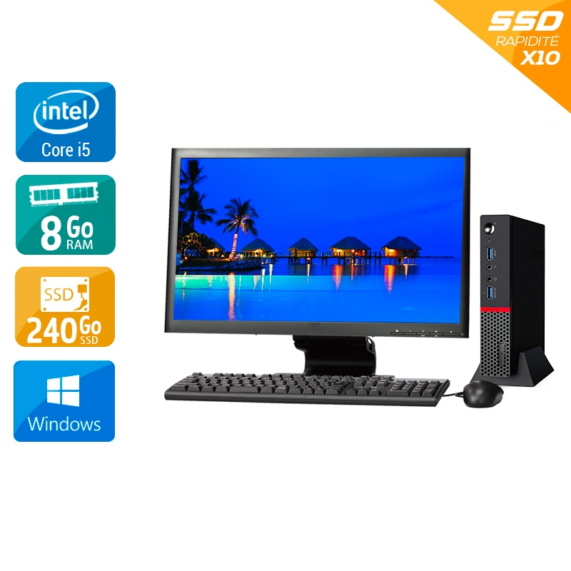 Acheter Lenovo ThinkCentre M700 Tiny i5 Gen 6 + Écran - 19'' 8Go RAM 240Go SSD Windows 10 Très bon étatOccasion certifiée reconditionnée Bon état - 265,84 € Lenovo ThinkCentre M700 Tiny i5 Gen 6 + Écran - 19'' 8Go RAM 240Go SSD Windows 10 Très bon étatOccasion certifiée reconditionnée Bon état - reconditionné disponible sur Kiatoo