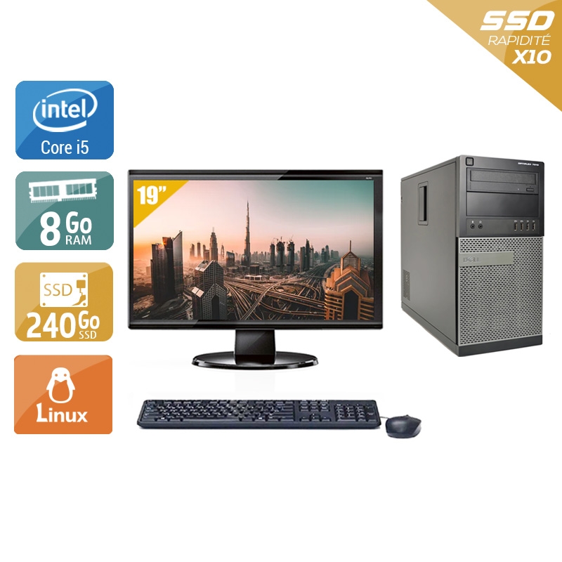 Acheter Dell Optiplex 790 Tower i5 + Écran - 19'' 8Go RAM 240Go SSD Linux Très bon étatOccasion certifiée reconditionnée Bon état - 265,84 € Dell Optiplex 790 Tower i5 + Écran - 19'' 8Go RAM 240Go SSD Linux Très bon étatOccasion certifiée reconditionnée Bon état - reconditionné disponible sur Kiatoo