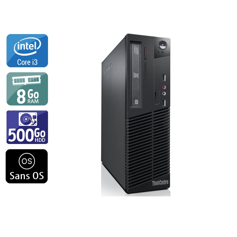 Lenovo ThinkCentre M73 SFF i3 - 8Go RAM 500Go HDD Sans OS  Bon étatOccasion certifiée reconditionnée Bon état -  reconditionné disponible sur Kiatoo